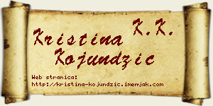 Kristina Kojundžić vizit kartica